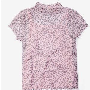 Justice Mock Neck Mesh Tee B6